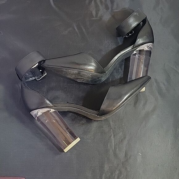 STEVE MADDEN MARGOT ANKLE STRAP CLEAR HEEL POINTED TOE WOMEN"S SHOE - Picture 10 of 15